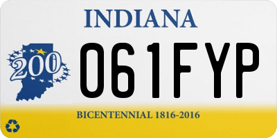 IN license plate 061FYP