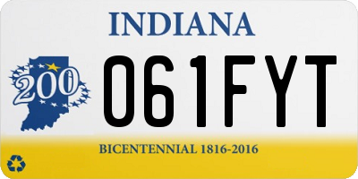 IN license plate 061FYT