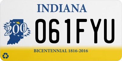 IN license plate 061FYU