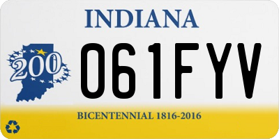 IN license plate 061FYV