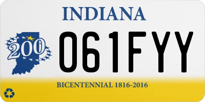IN license plate 061FYY