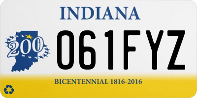 IN license plate 061FYZ