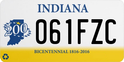 IN license plate 061FZC