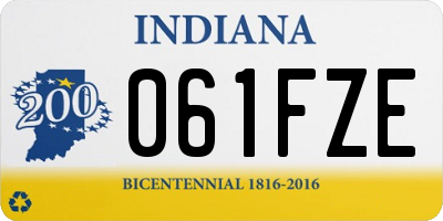IN license plate 061FZE