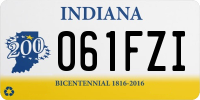 IN license plate 061FZI