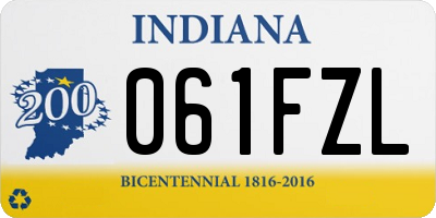 IN license plate 061FZL