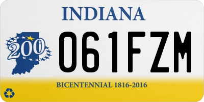 IN license plate 061FZM