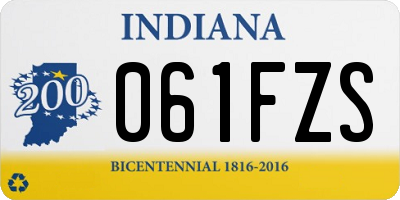 IN license plate 061FZS