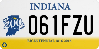 IN license plate 061FZU