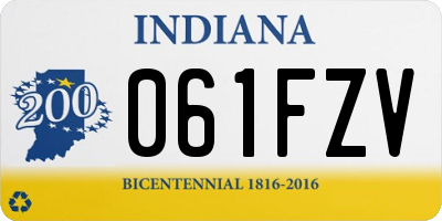 IN license plate 061FZV