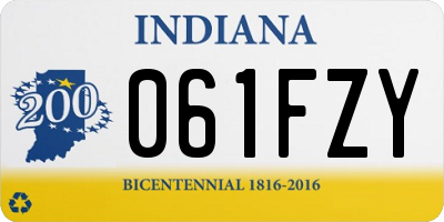 IN license plate 061FZY