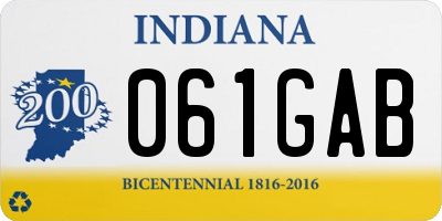 IN license plate 061GAB