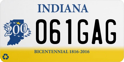 IN license plate 061GAG