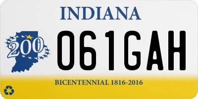 IN license plate 061GAH