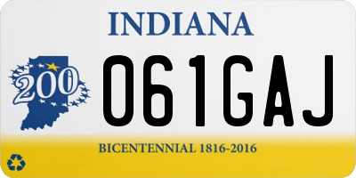 IN license plate 061GAJ