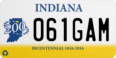 IN license plate 061GAM