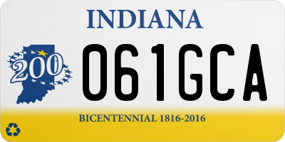 IN license plate 061GCA