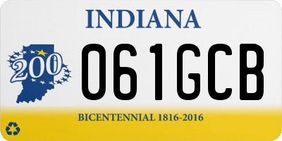 IN license plate 061GCB