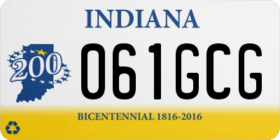 IN license plate 061GCG