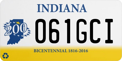 IN license plate 061GCI