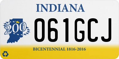 IN license plate 061GCJ