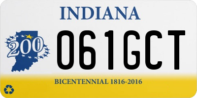 IN license plate 061GCT