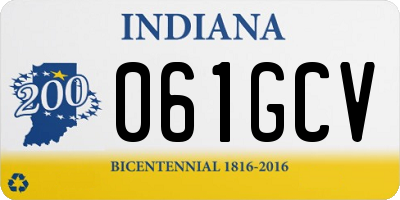 IN license plate 061GCV