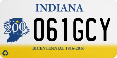 IN license plate 061GCY