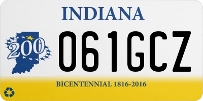 IN license plate 061GCZ