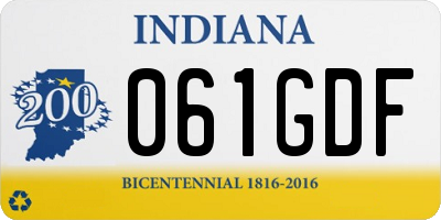 IN license plate 061GDF