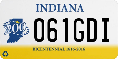 IN license plate 061GDI