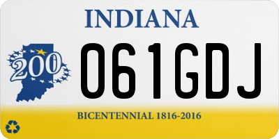 IN license plate 061GDJ