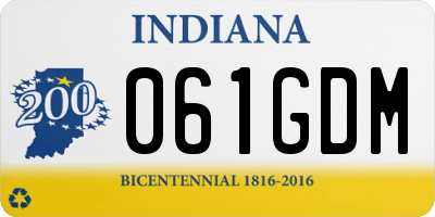 IN license plate 061GDM
