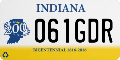 IN license plate 061GDR