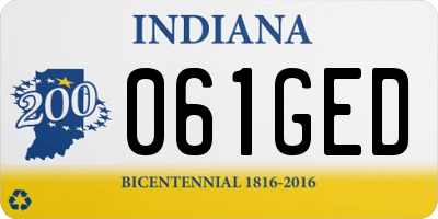IN license plate 061GED