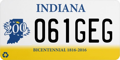 IN license plate 061GEG