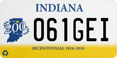 IN license plate 061GEI