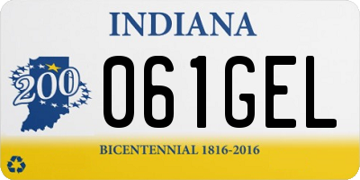IN license plate 061GEL