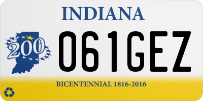 IN license plate 061GEZ