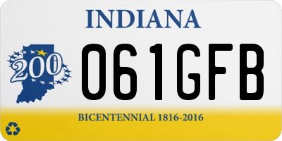 IN license plate 061GFB