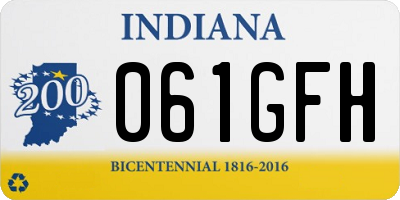 IN license plate 061GFH