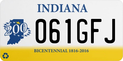 IN license plate 061GFJ