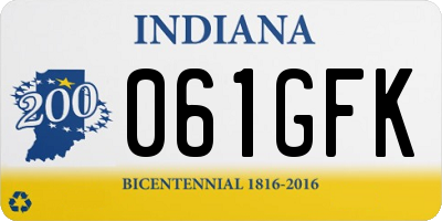 IN license plate 061GFK