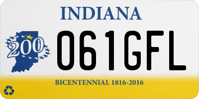 IN license plate 061GFL