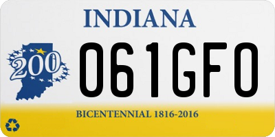 IN license plate 061GFO