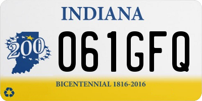 IN license plate 061GFQ