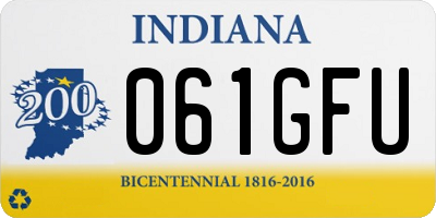 IN license plate 061GFU