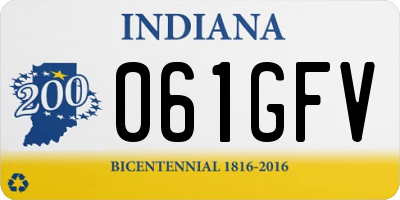 IN license plate 061GFV