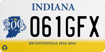 IN license plate 061GFX