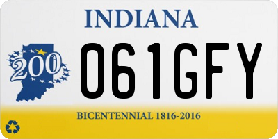 IN license plate 061GFY